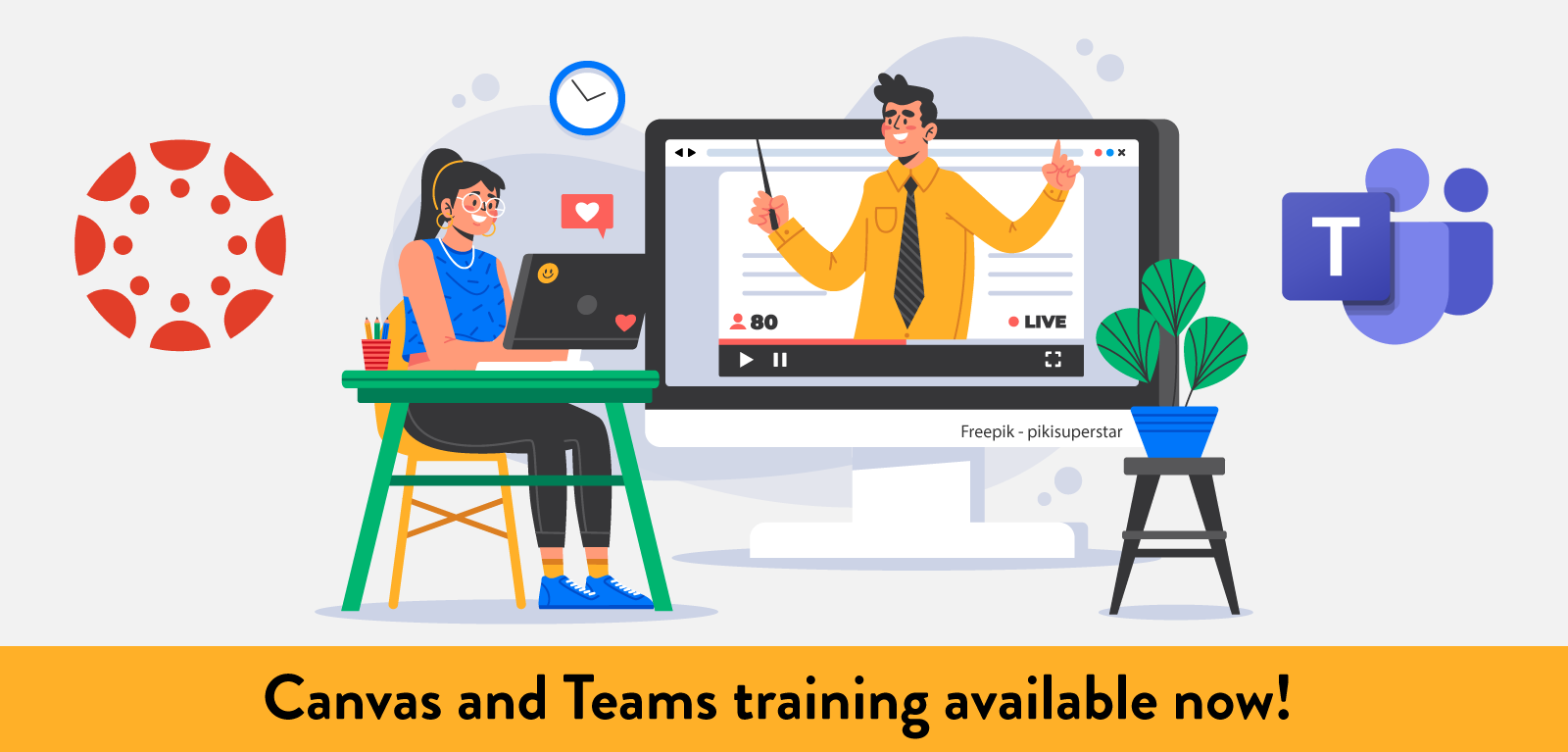 Canvas and Teams training available now!