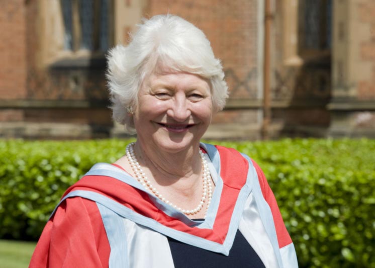 Former Olympic champion, Dame Mary Peters, attending her honorary graduation