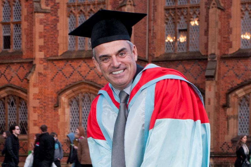 Professional golfer and former Ryder cup-winning captain, Paul McGinley, at his honorary graduation