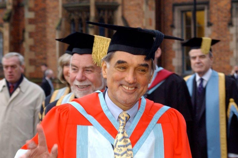 Former Manchester United and Northern Ireland footballer, George Best, at his honorary graduation