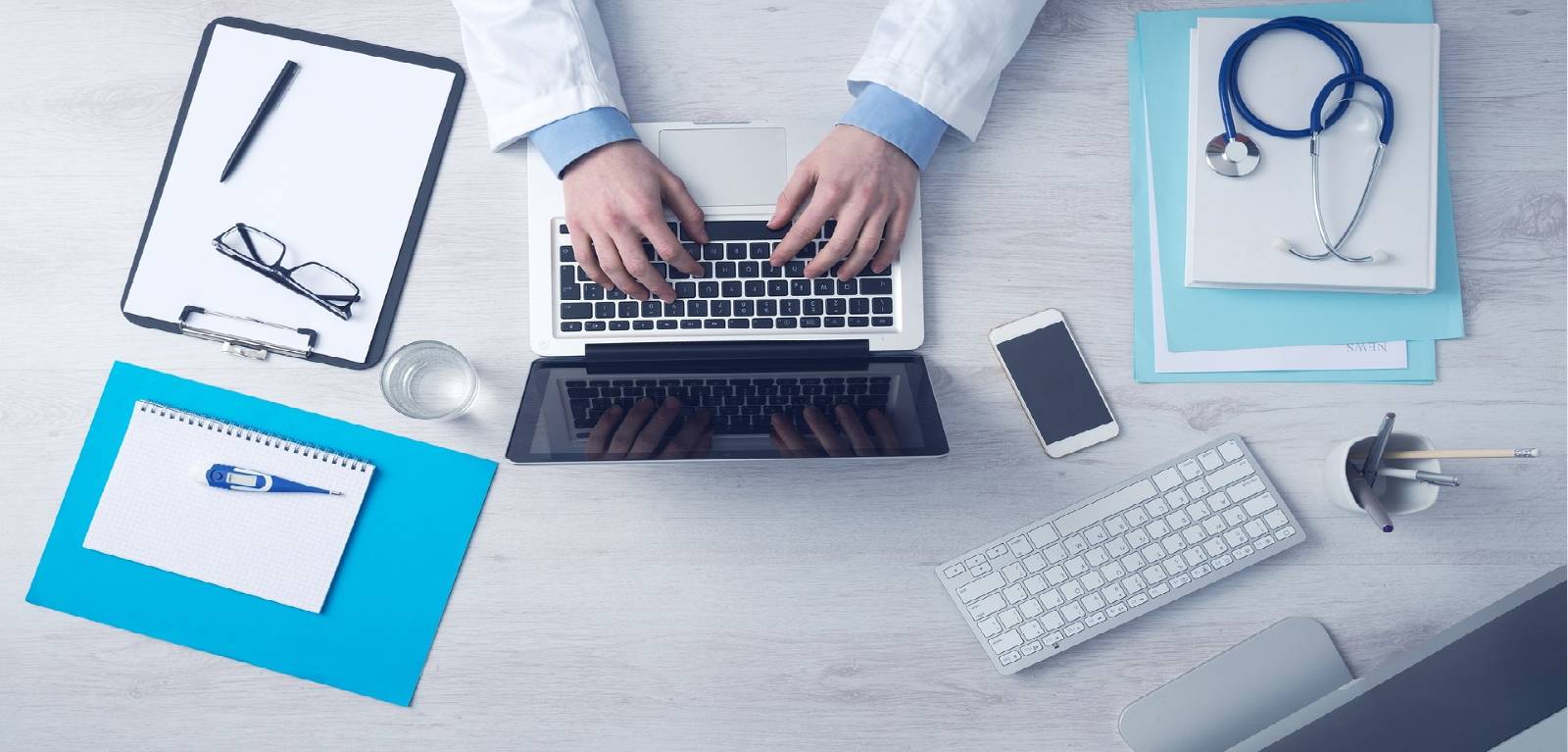 doctor using a laptop