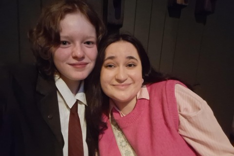 Two students from the Literific in Laverys bar