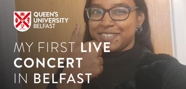 Student vlog thumbnail - First Live Concert in Belfast