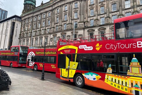 City sightseeing buses in Belfast city centre