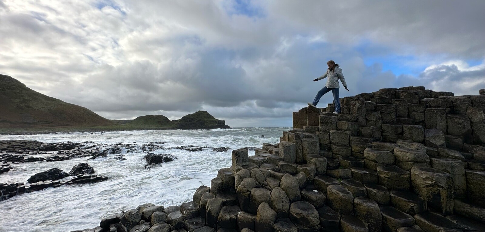 Student Mary on top of the Giants Causeway