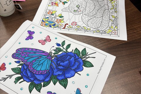 Paintings from AEL student art event
