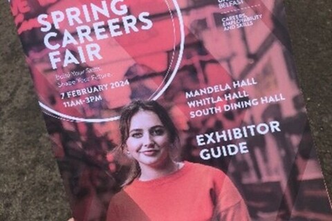 Leaflet from Queen's Spring Careers Fair