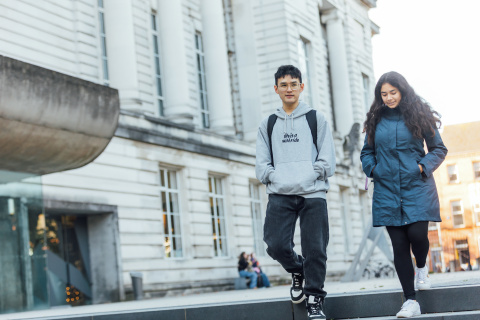 Students Diana and Bryan at Ulster Museum