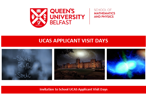 UCAS Applicant Visit Days  at the School of Mathematics and Physics 