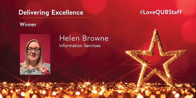 Staff Excellence Awards 2022 - Delivering Excellence Winner, Helen Browne, Information Services