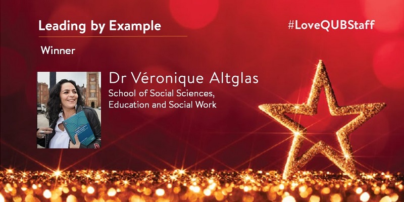 Staff Excellence Awards 2022 - Leading by Example Winner - Dr Véronique Altglas, School of Social Sciences, Education and Social Work